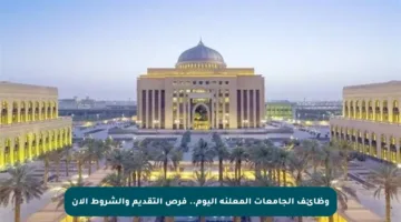 وظائف الجامعات المعلنة اليوم.. فرص التقديم والشروط الآن